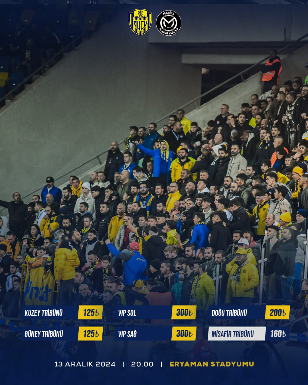 Manisa FK ile MKE Ankaragücü Arasındaki Maçın Biletleri Satışa Çıktı