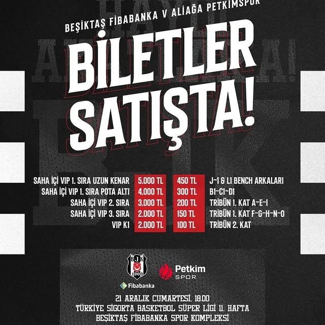 Beşiktaş Fibabanka Aliağa Petkimspor ile Karşılaşacak