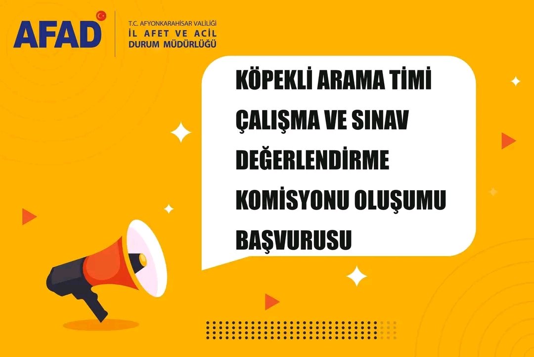 AFAD Afyonkarahisar İl Müdürlüğü'nden Etkili Köpekli Arama Çalışmaları