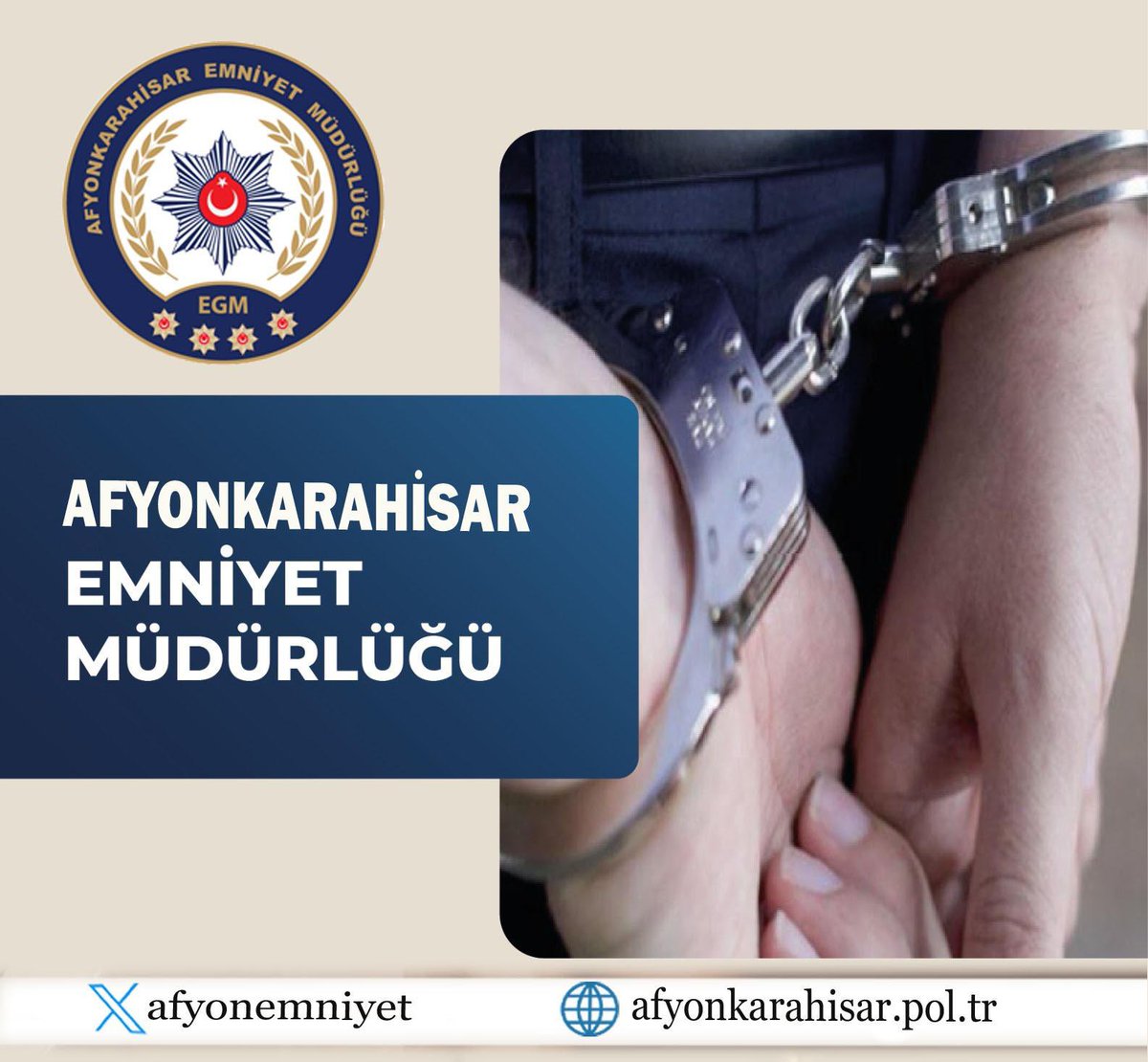 Afyonkarahisar'da Uyuşturucu Kaçakçısı Yakalandı, Cezasını Çekmek Üzere Cezaevine Konuldu