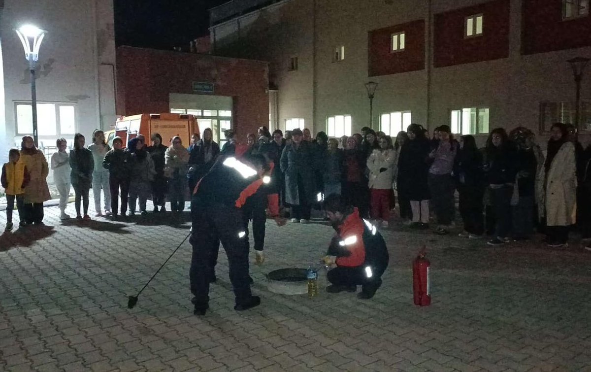 Afyonkarahisar'da GSGB Yurtlarında Yangın ve Deprem Tatbikatı