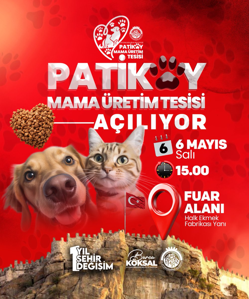 Afyonkarahisar Belediyesi, Can Dostları İçin Patiköy Mama Üretim Tesisini Açıyor