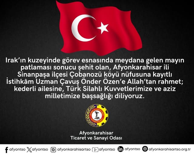 Irak'ın Kuzeyinde Şehit Olan İstihkâm Uzman Çavuş Özen'e Veda