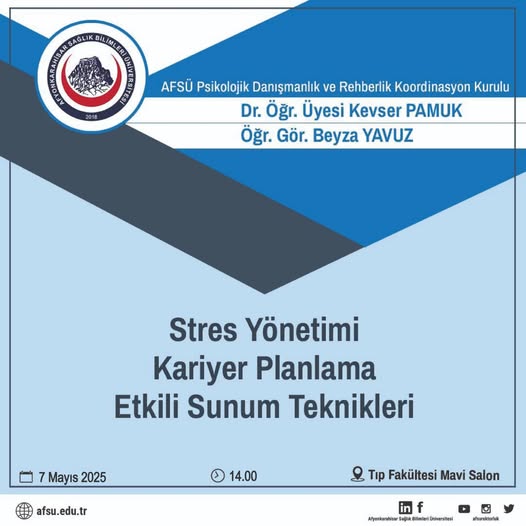 AFSÜ, Öğrencilere Kariyer ve Kişisel Gelişim Konferansı Düzenleyecek