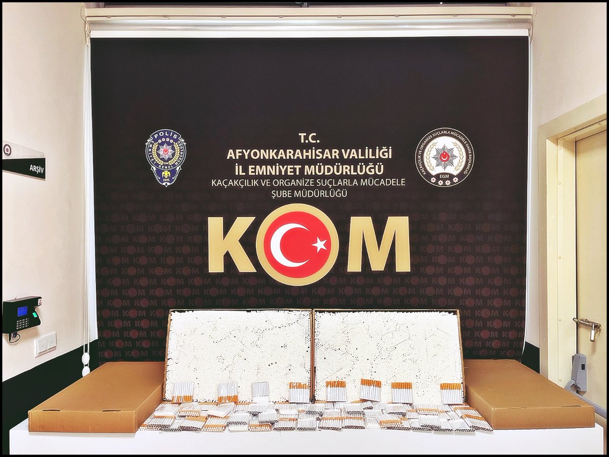 Afyonkarahisar'da Kaçakçılık Operasyonu: Gümrük Kaçağı Ele Geçirildi