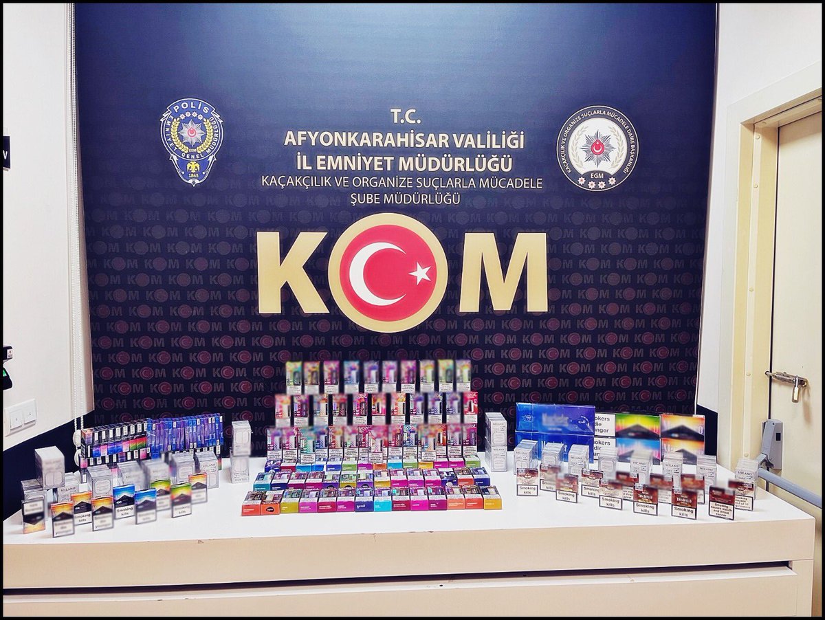 Afyonkarahisar'da Kaçakçılık Operasyonu: Çok Sayıda Ürün Ele Geçirildi