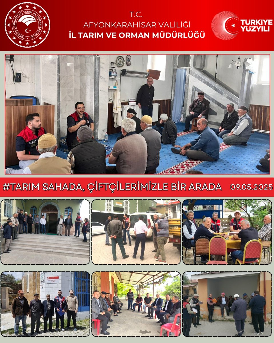 Afyonkarahisar'da Çiftçilerle Cuma Buluşmaları Devam Ediyor