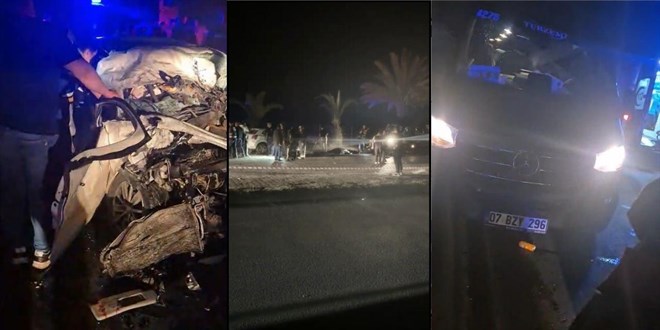 Alanya'da Minibüs ve Otomobil Kaza: 2 Ölü, 7 Yaralı