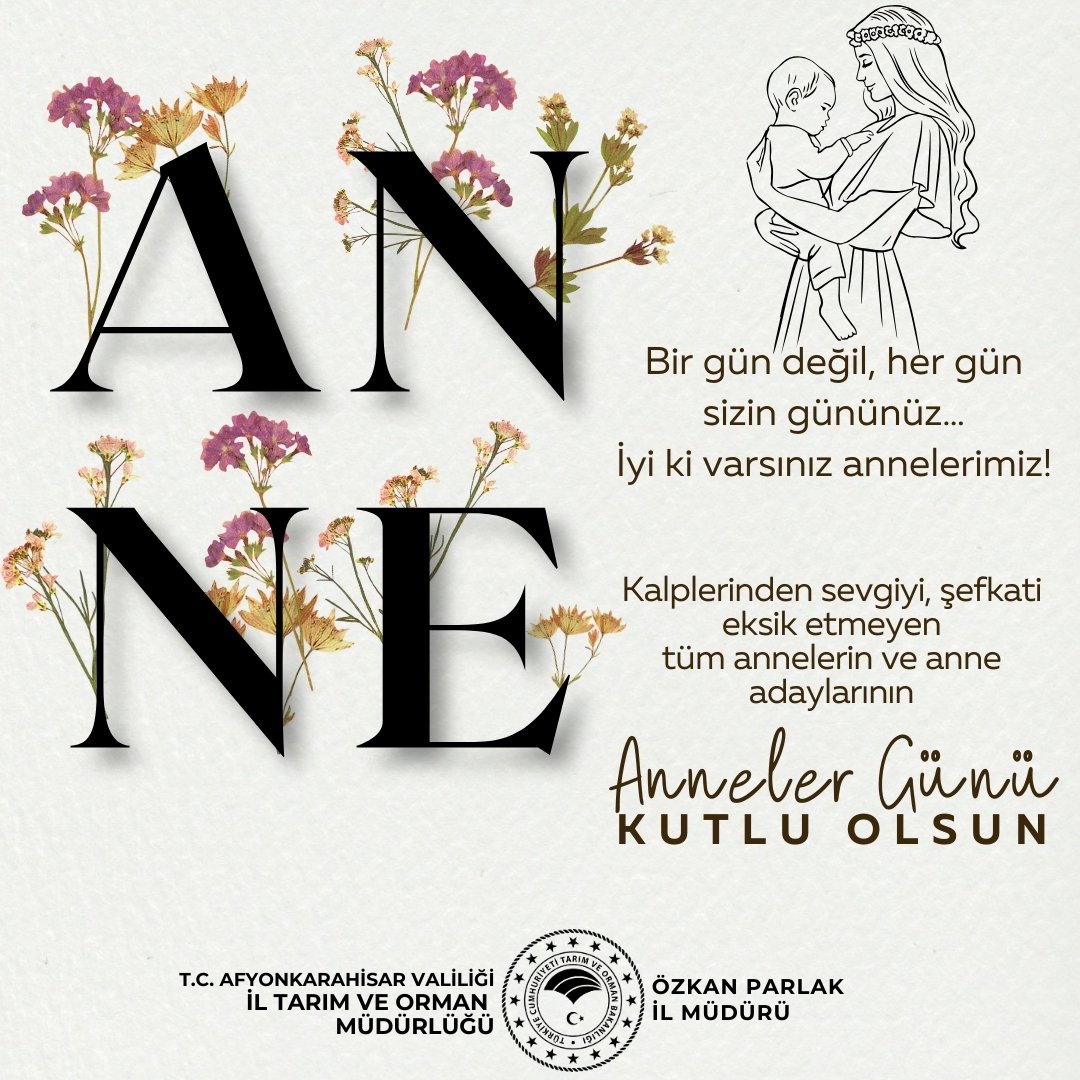 Afyonkarahisar'da Anneler Günü Kutlaması: Tarım ve Orman Müdürlüğü'nden Annelere Özel Mesaj