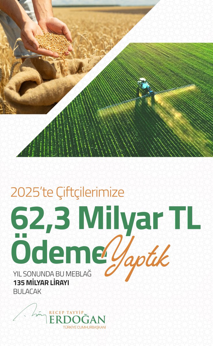 Tarımda Destek Sürekli: Erdoğan, Çiftçilere 135 Milyar Liralık Destek Sözü Verdi