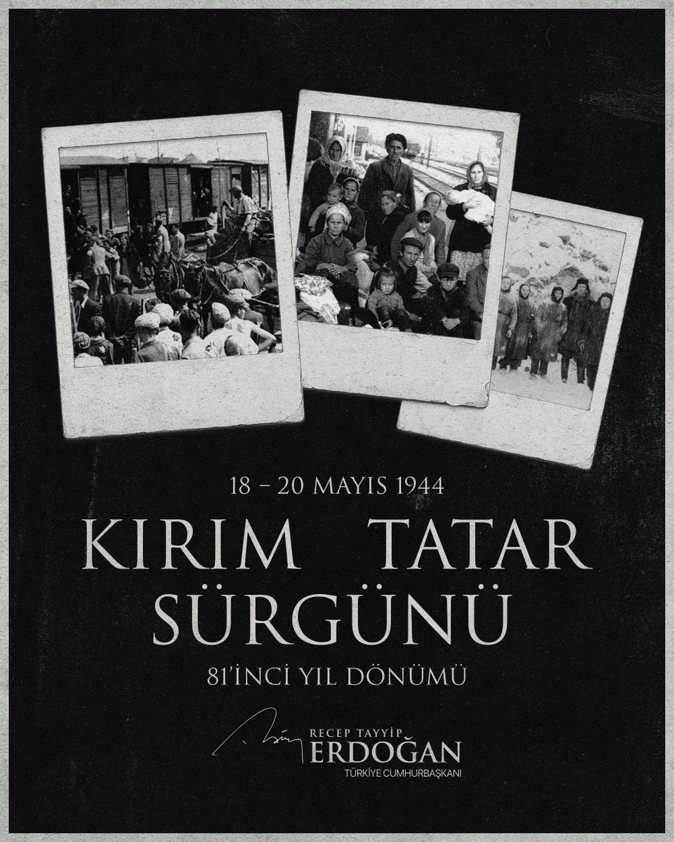 Kırım Tatar Sürgününün 81. Yılı: Türkiye Cumhurbaşkanı Erdoğan'dan Anma Mesajı