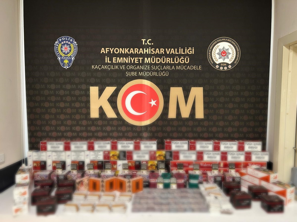 Afyonkarahisar'da Kaçakçılık Operasyonu: 350 Paket Ele Geçirildi