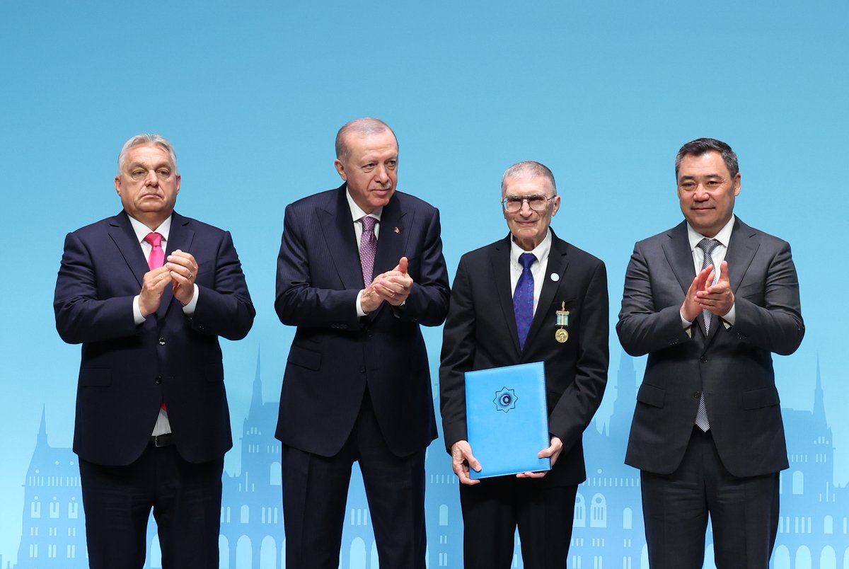 Cumhurbaşkanı Erdoğan'dan Aziz Sancar'a Uluslararası Ödül