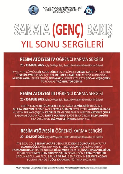 Afyon Kocatepe Üniversitesi GSF Bahar Yarıyılını Sergiyle Taçlandırdı