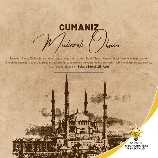 AK Parti Afyonkarahisar'dan Cuma Mesajı