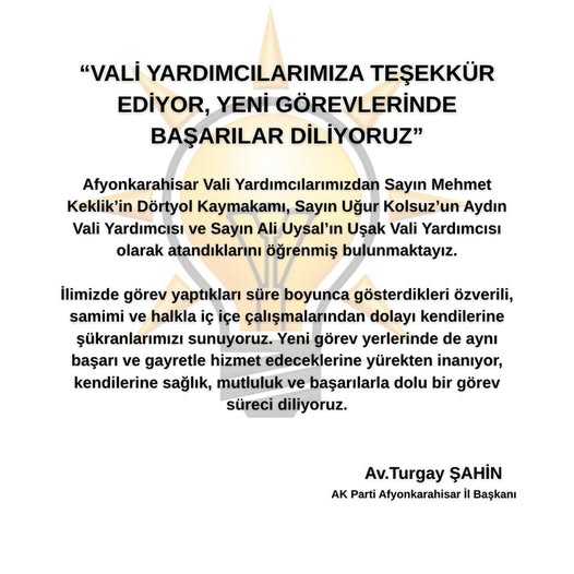 Afyonkarahisar'da Vali Yardımcıları Yeni Görevlerine Atandı