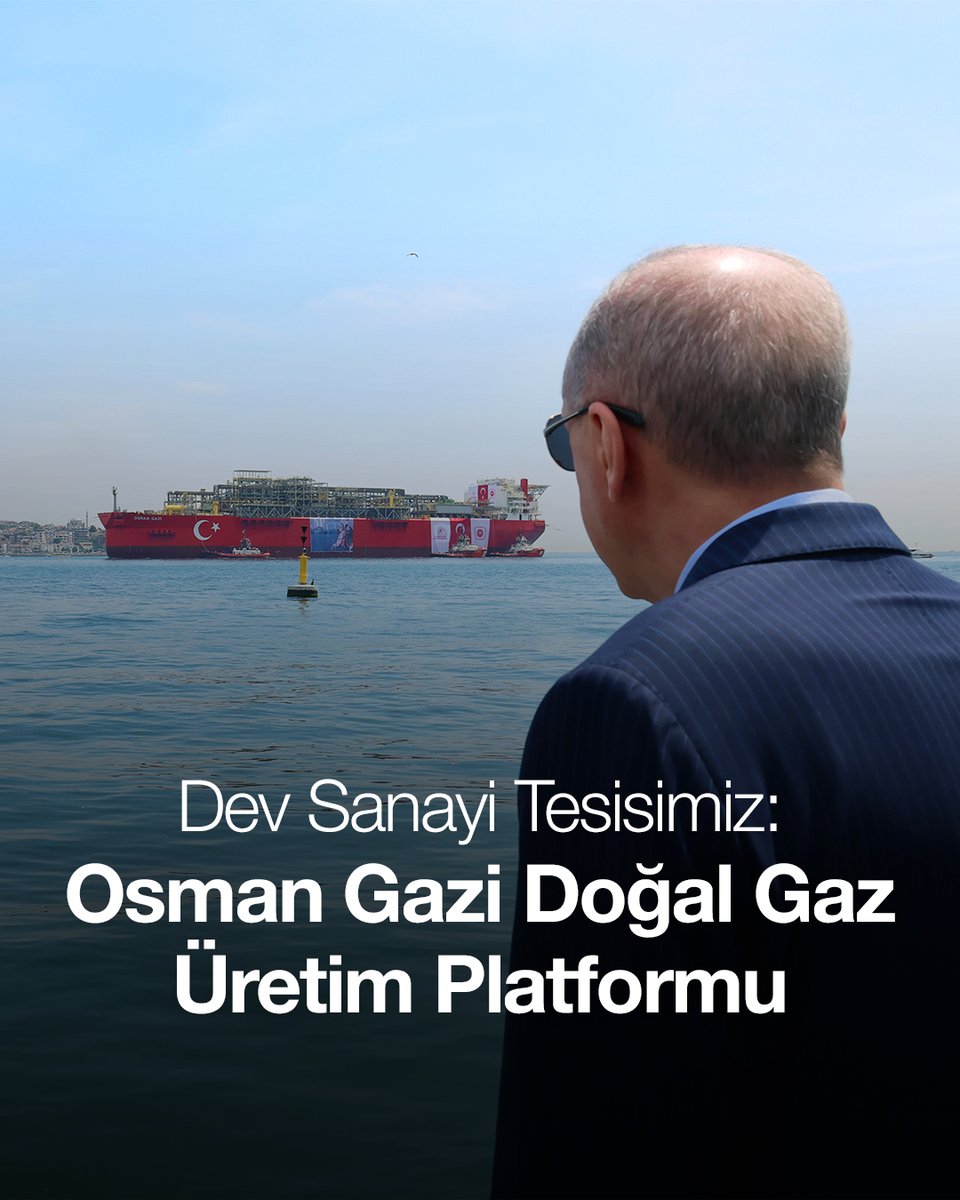 Osman Gazi Doğal Gaz Üretim Platformu Karadeniz'de Üretime Başladı