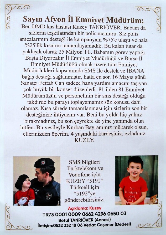 Afyonkarahisar'da Minik Kuzey'e Destek Kampanyası Başlatıldı