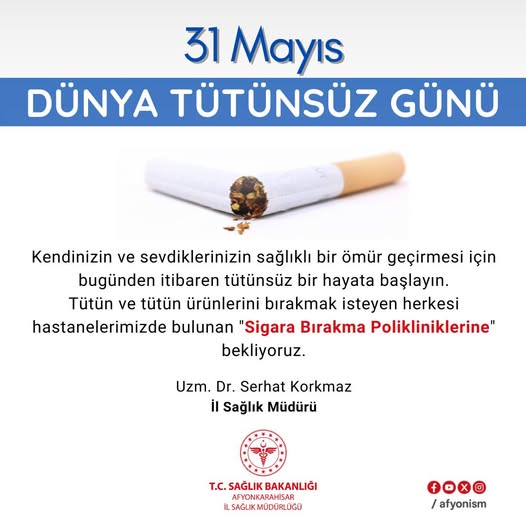 Afyonkarahisar'da Tütünsüz Yaşam Çağrısı: İl Sağlık Müdürlüğü Sigara Bırakma Polikliniklerini Tanıttı
