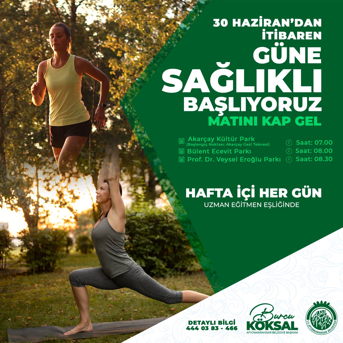 Afyonkarahisar'da Ücretsiz Spor Buluşmaları Başlıyor