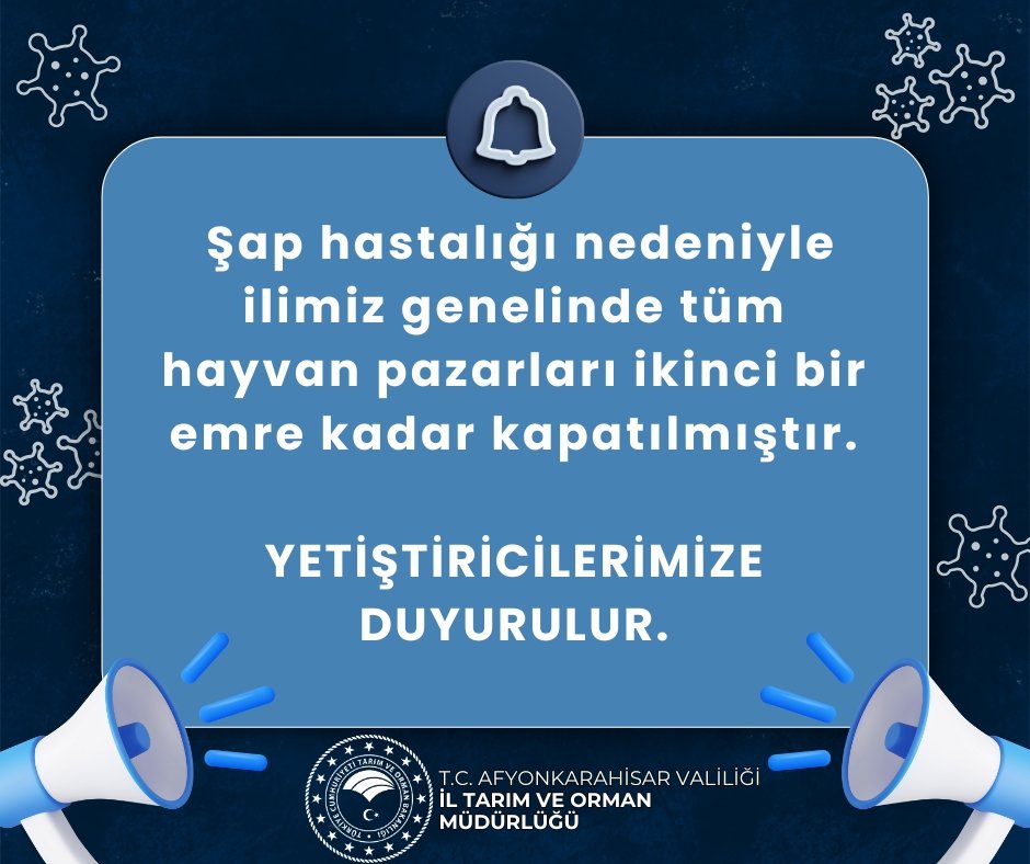 Afyonkarahisar'da Şap Hastalığı Nedeniyle Hayvan Pazarları Kapatıldı