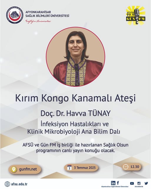 AFSÜ'den Sağlık Olsun Programına Canlı Katılım: Doç. Dr. Havva Tünay Afyon Gün Fm'de