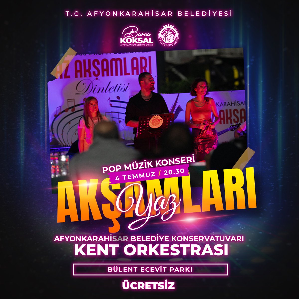 Afyonkarahisar'da Yaz Akşamları Konserleri Başlıyor