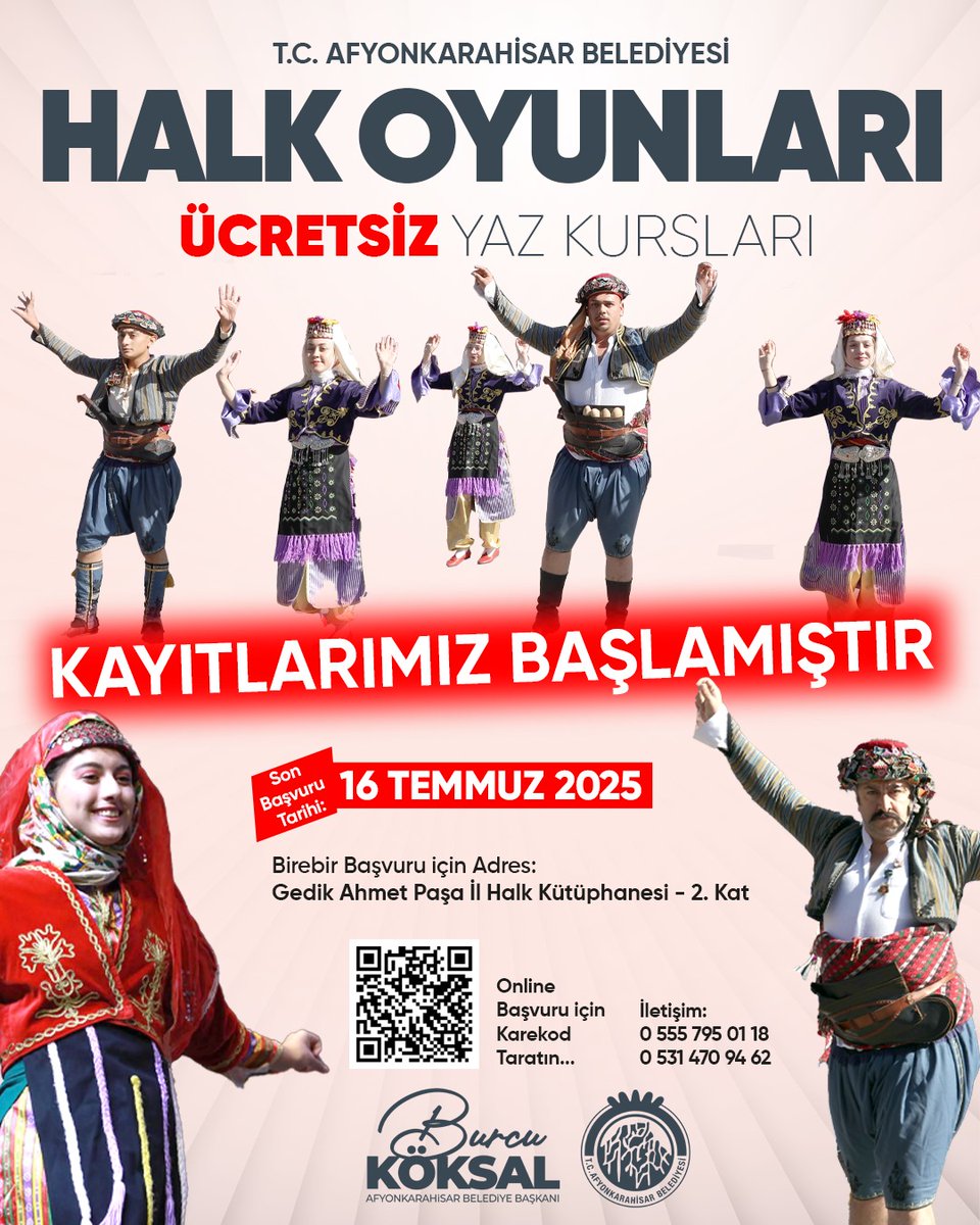 Afyonkarahisar Belediyesi'nden Ücretsiz Halk Oyunları Kursu İmkanı