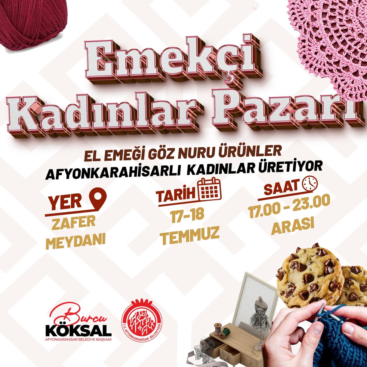 Afyonkarahisar'da Emekçi Kadınlar Pazarı Zafer Meydanı'nda Açılıyor