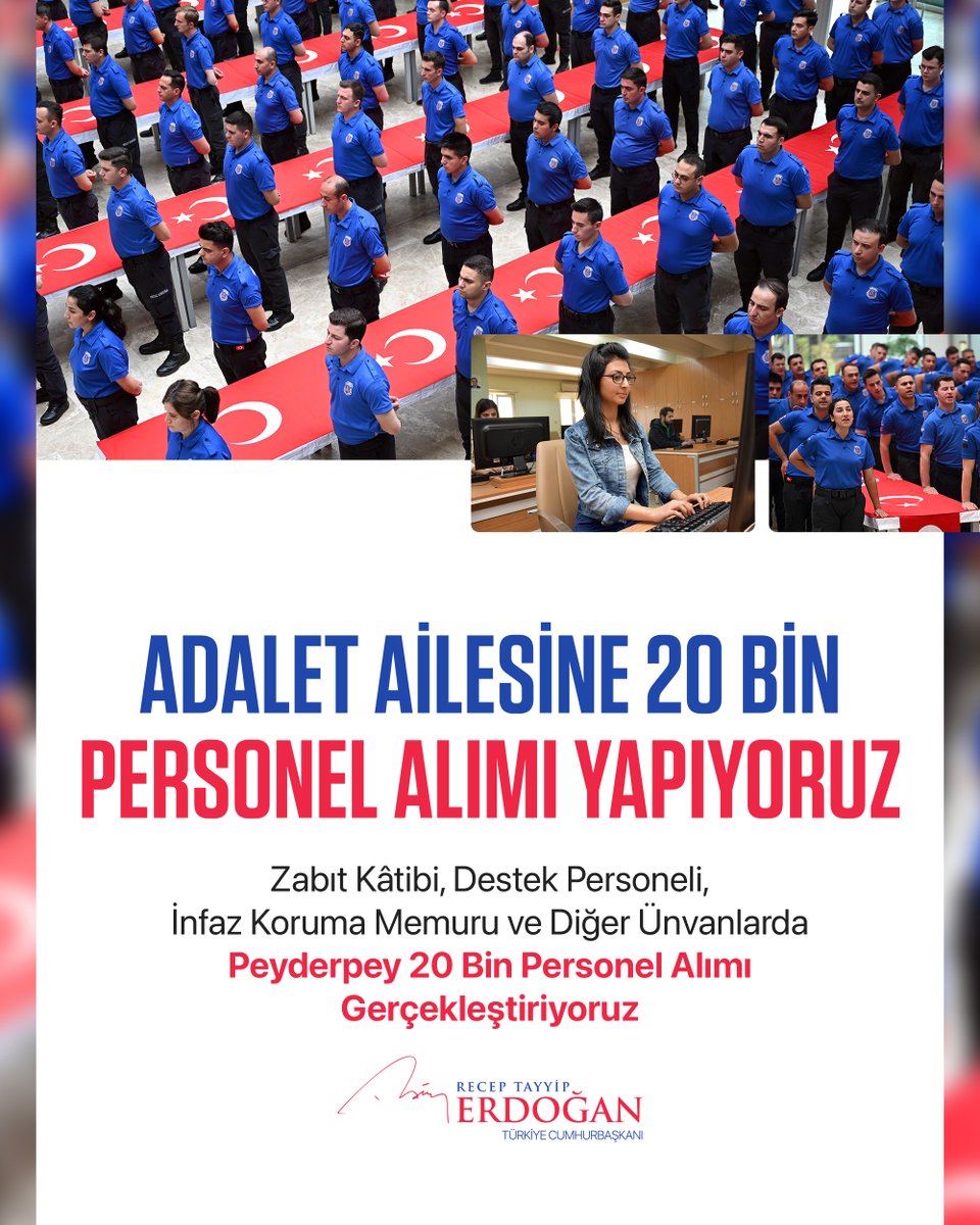 Türkiye'de Adalet Sistemine 20 Bin Yeni Personel Alınıyor