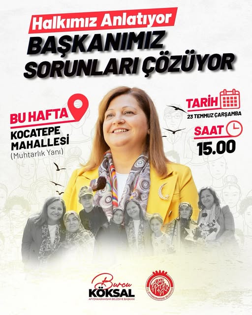 Afyonkarahisar Belediye Başkanı Köksal, Kocatepe Mahallesi'nde Hemşehrilerle Buluştu