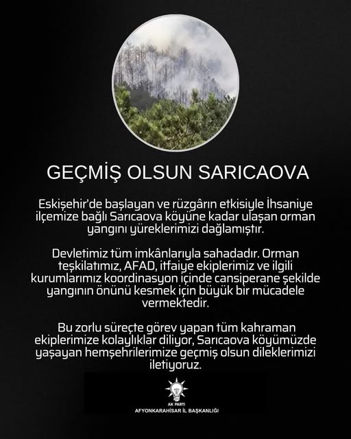 Afyonkarahisar'da Eskişehir'den Sarkan Orman Yangınıyla Mücadele Devam Ediyor