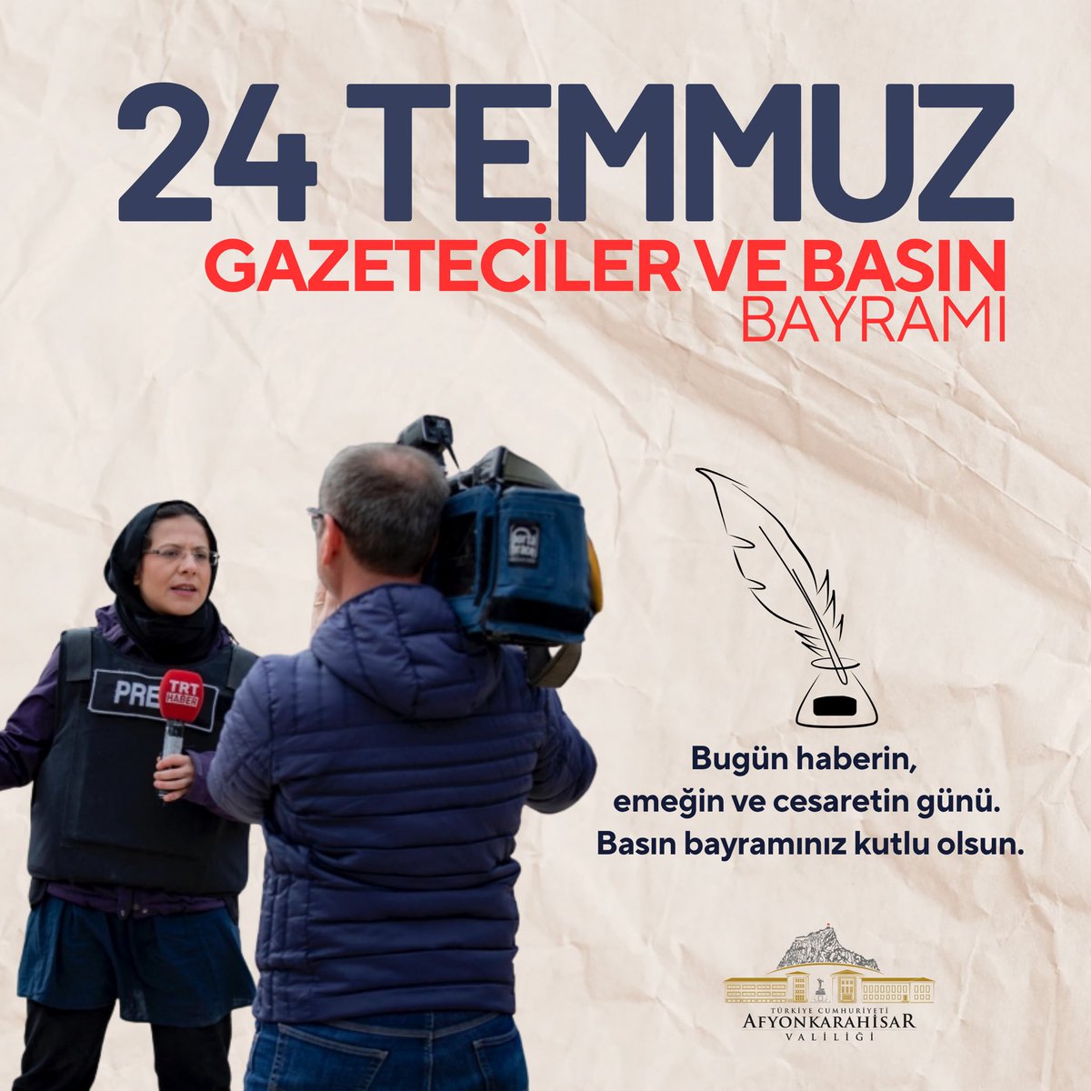 Afyonkarahisar'da 24 Temmuz Gazeteciler ve Basın Bayramı Kutlandı