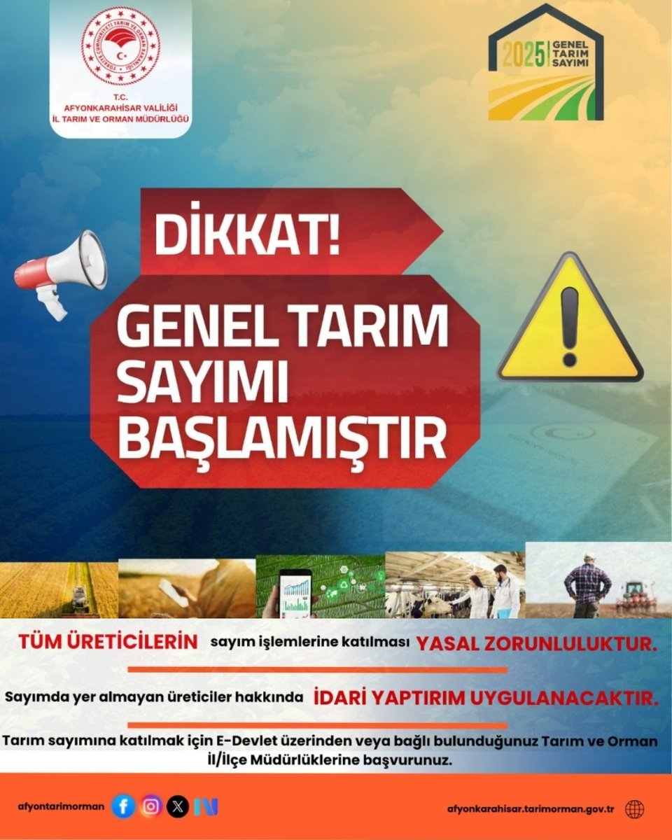 Afyonkarahisar'da Tarım Sayımı Başladı: Türkiye'nin Tarım Ekonomisine Katkı