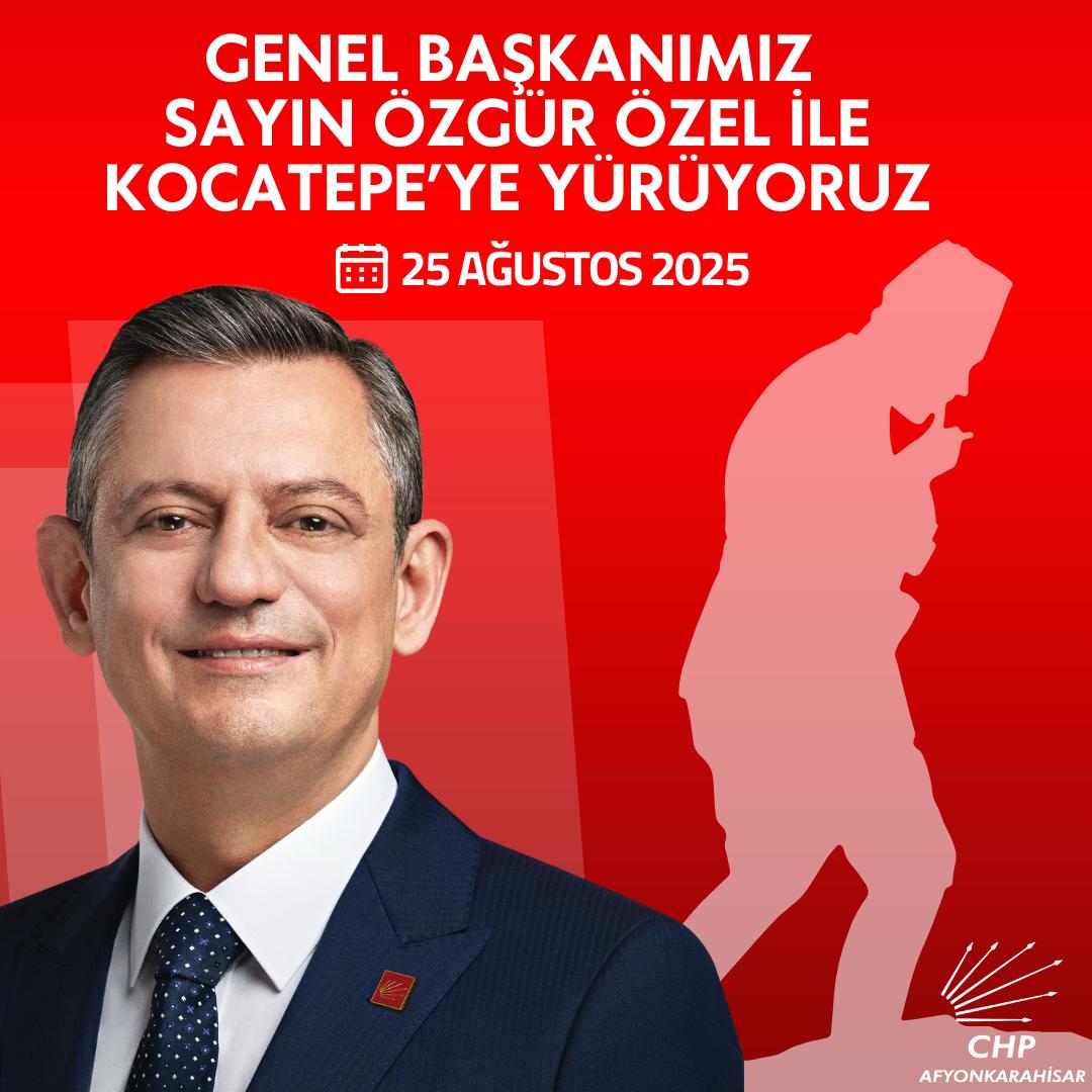 Özgür Özel, Zafer Yürüyüşü için Afyonkarahisar'da