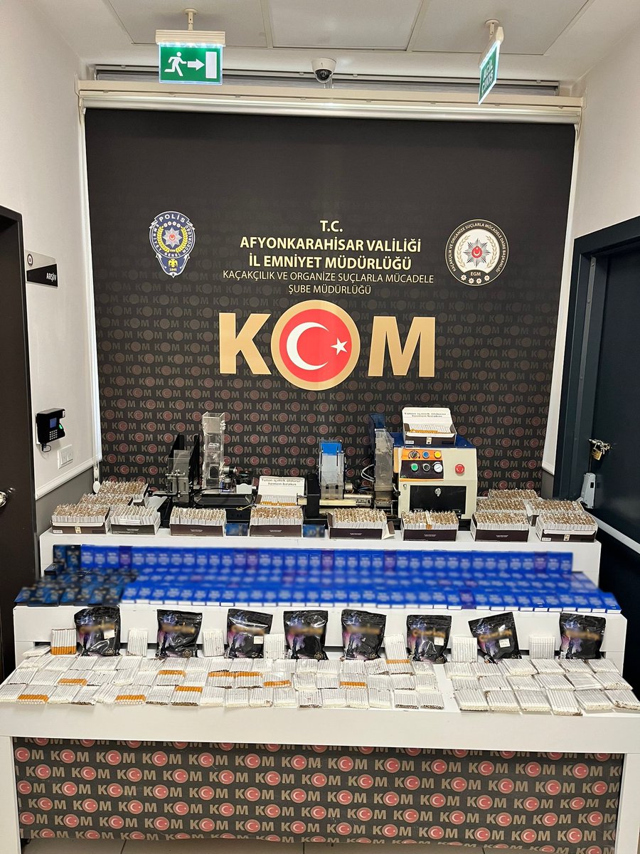 Afyonkarahisar'da Kaçakçılık Operasyonu: Dinar ve Evciler'de İşyerlerine Baskın