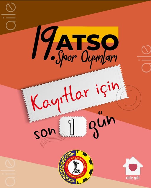 ATSO Spor Oyunları'na Katılım İçin Son Gün
