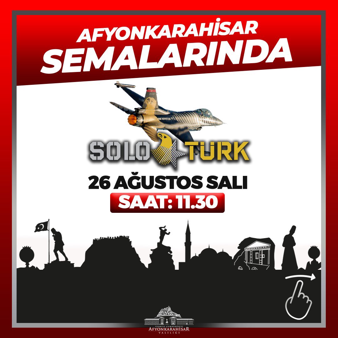 SOLOTÜRK, Aksungur ve Akıncı Afyonkarahisar Gökyüzünde Tarihi Anlara Sahne Olacak