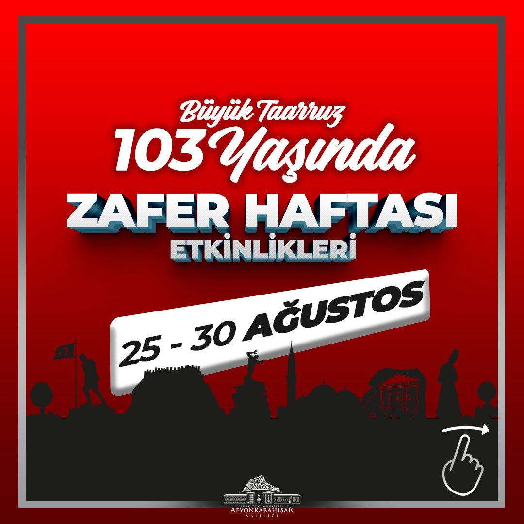 Zafer Haftası Etkinlikleri Afyonkarahisar'da Başlıyor