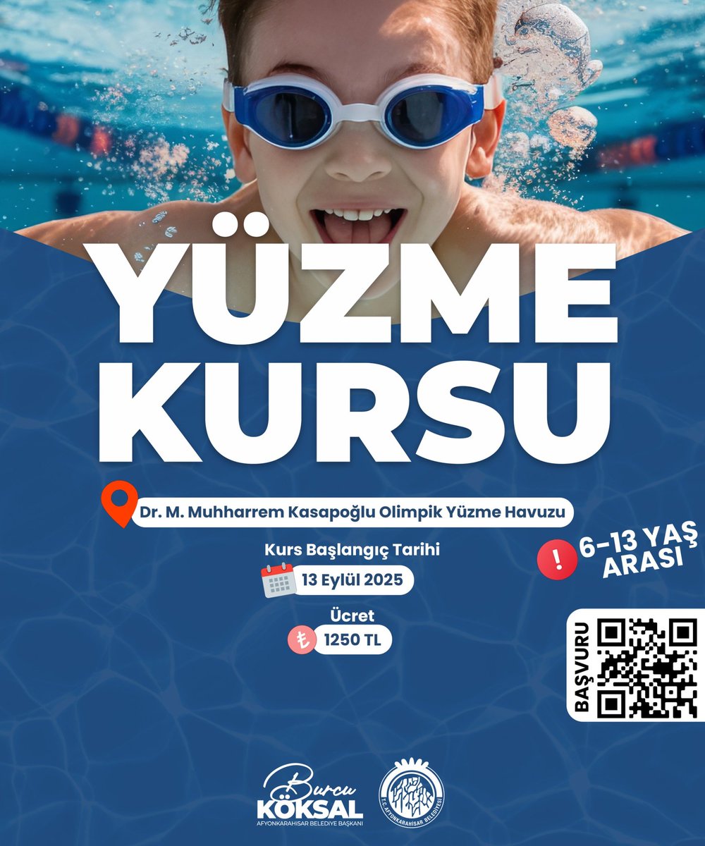 Afyonkarahisar Belediyesi'nden Çocuklara Yüzme Kursu