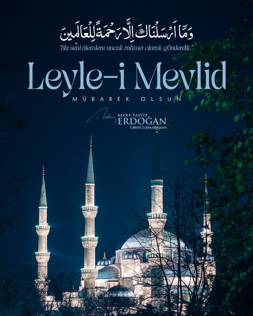 Cumhurbaşkanı Erdoğan'dan Mevlid Kandili Mesajı