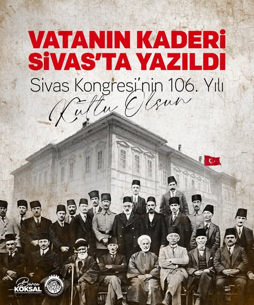 Sivas Kongresi'nin 106. Yılında Afyonkarahisar'dan Anma ve Kutlama Mesajı