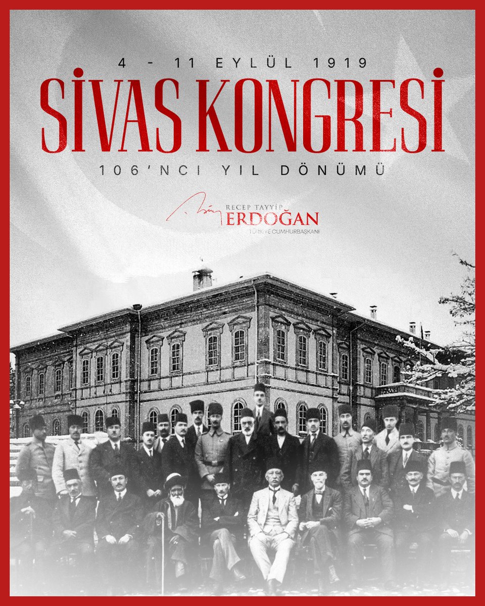 Sivas Kongresi'nin 106. Yıl Dönümünde Anma Töreni Düzenlendi