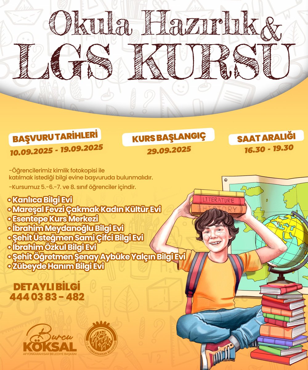 Afyonkarahisar Belediyesi'nden Öğrencilere LGS Kurs Desteği