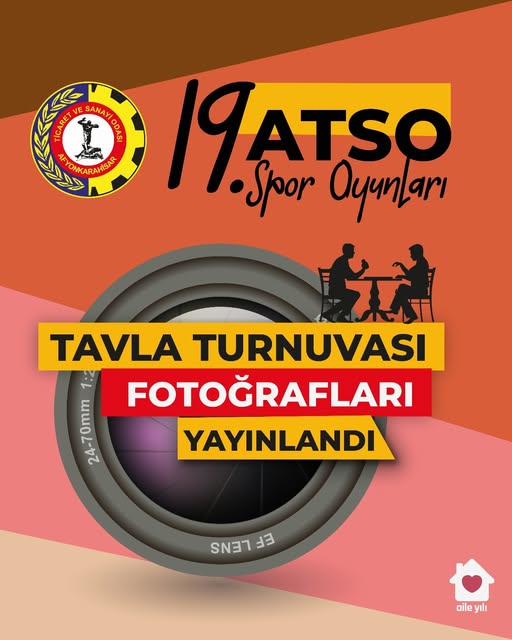 Afyonkarahisar'da 19. ATSO Spor Oyunları Tavla Turnuvası Fotoğrafları Yayınlandı