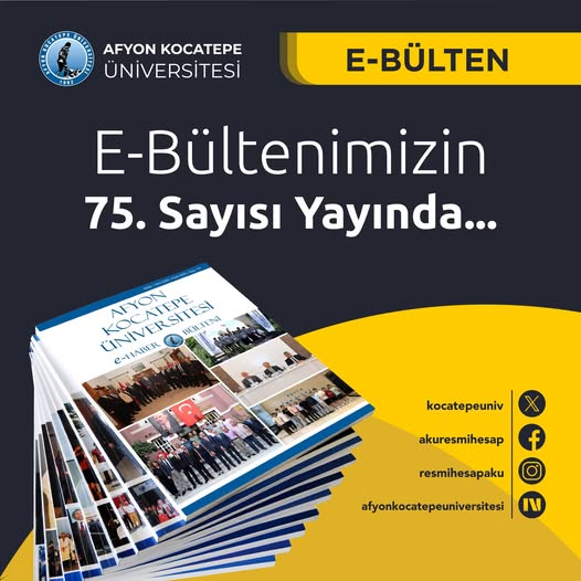 Afyon Kocatepe Üniversitesi E Haber Bülteni Yayınlandı