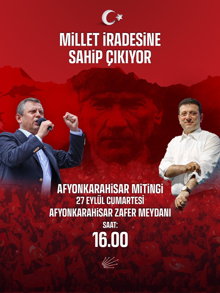 Afyonkarahisar'da Cumhuriyet Halk Partisi'nden Demokrasi Mitingi