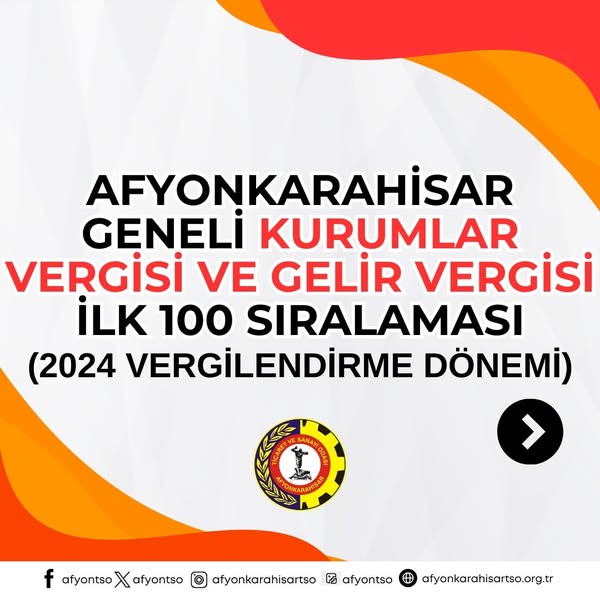 Afyonkarahisar'da Vergi Rekortmenleri Açıklandı