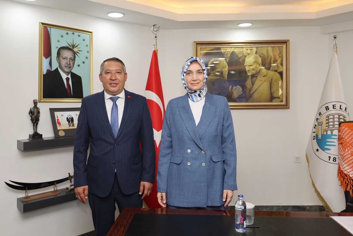 Afyonkarahisar Valisi Yiğitbaşı, Dinar Belediye Başkanı Topçu'yu Ziyaret Etti