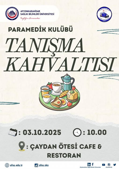 Afyonkarahisar Sağlık Bilimleri Üniversitesi Paramedik Kulübü Tanışma Kahvaltısı Düzenledi